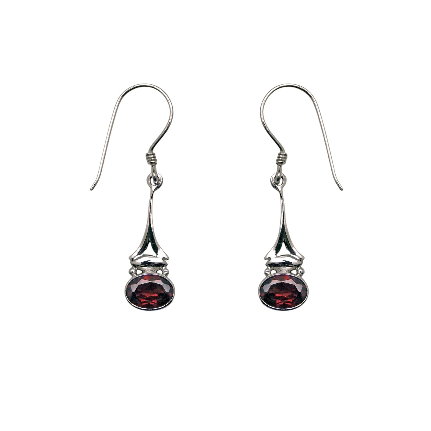 (341CGA) Garnet Crown Dangles