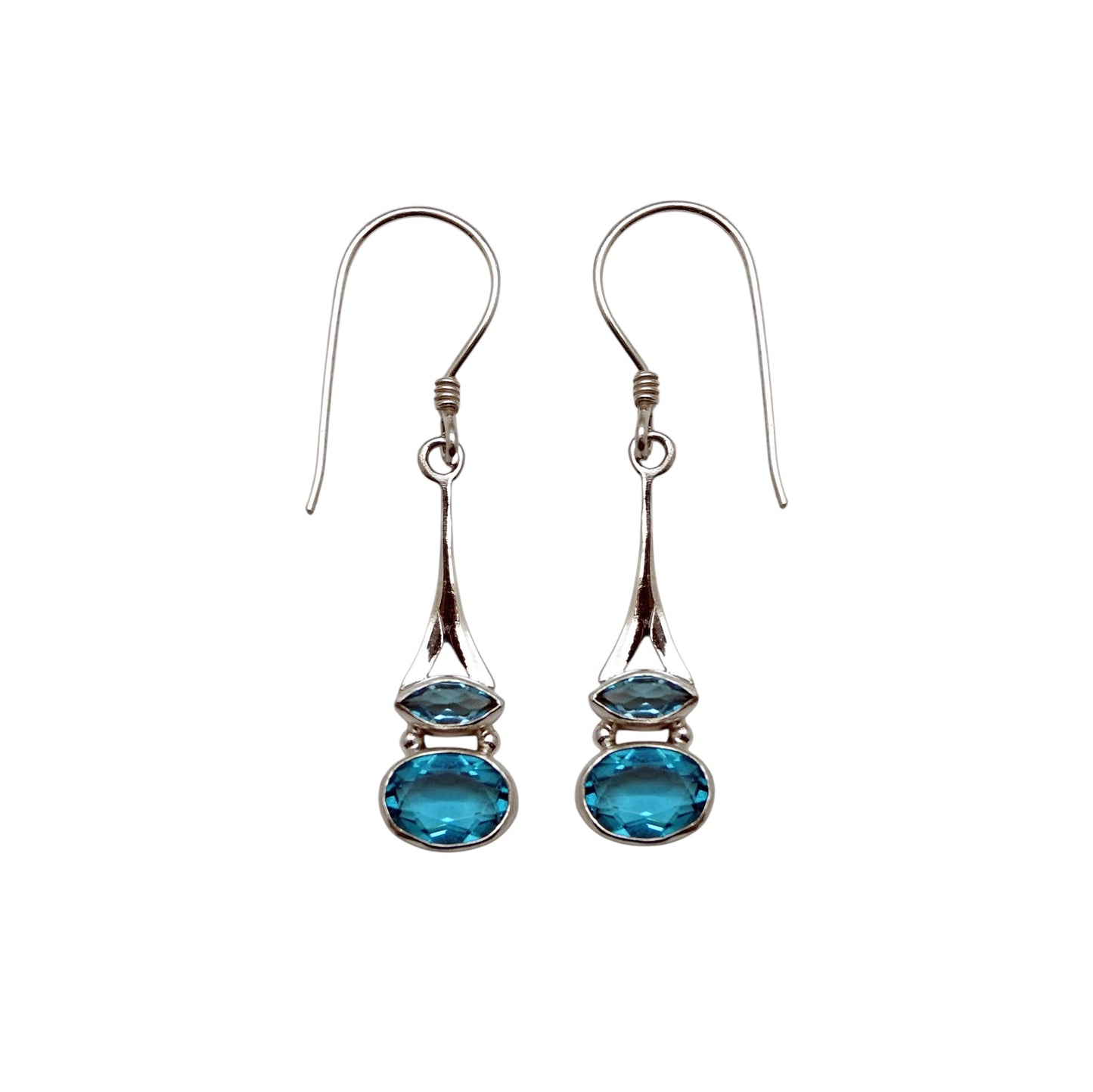 (341CBTSBQ) Blue Horizon Drop Earrings