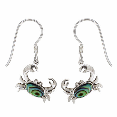 (353PAUA) Paua Crab Earrings