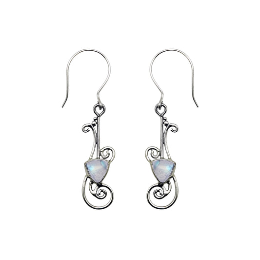 (358ABMS) Silver Gemstone Earring