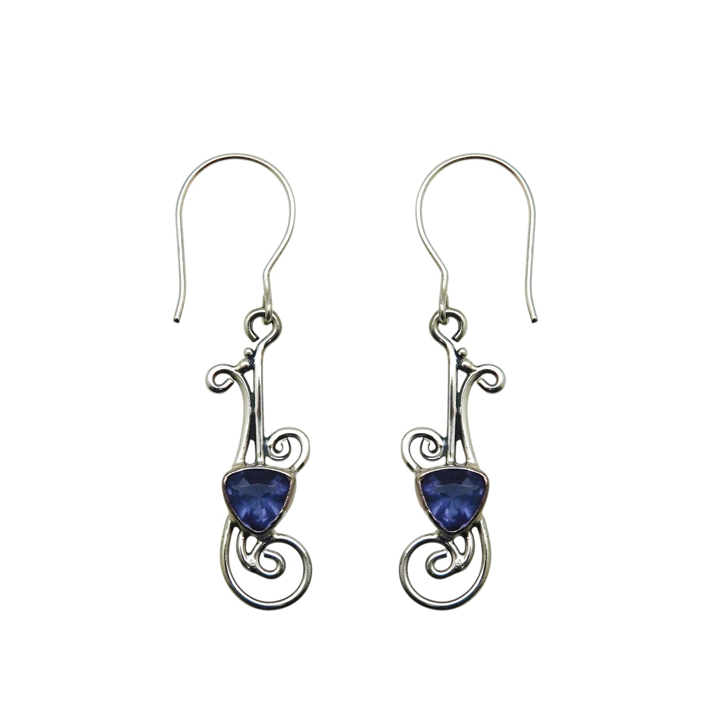 (358AIO) Silver Gemstone Earring