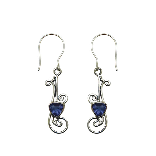 (358AIO) Silver Gemstone Earring