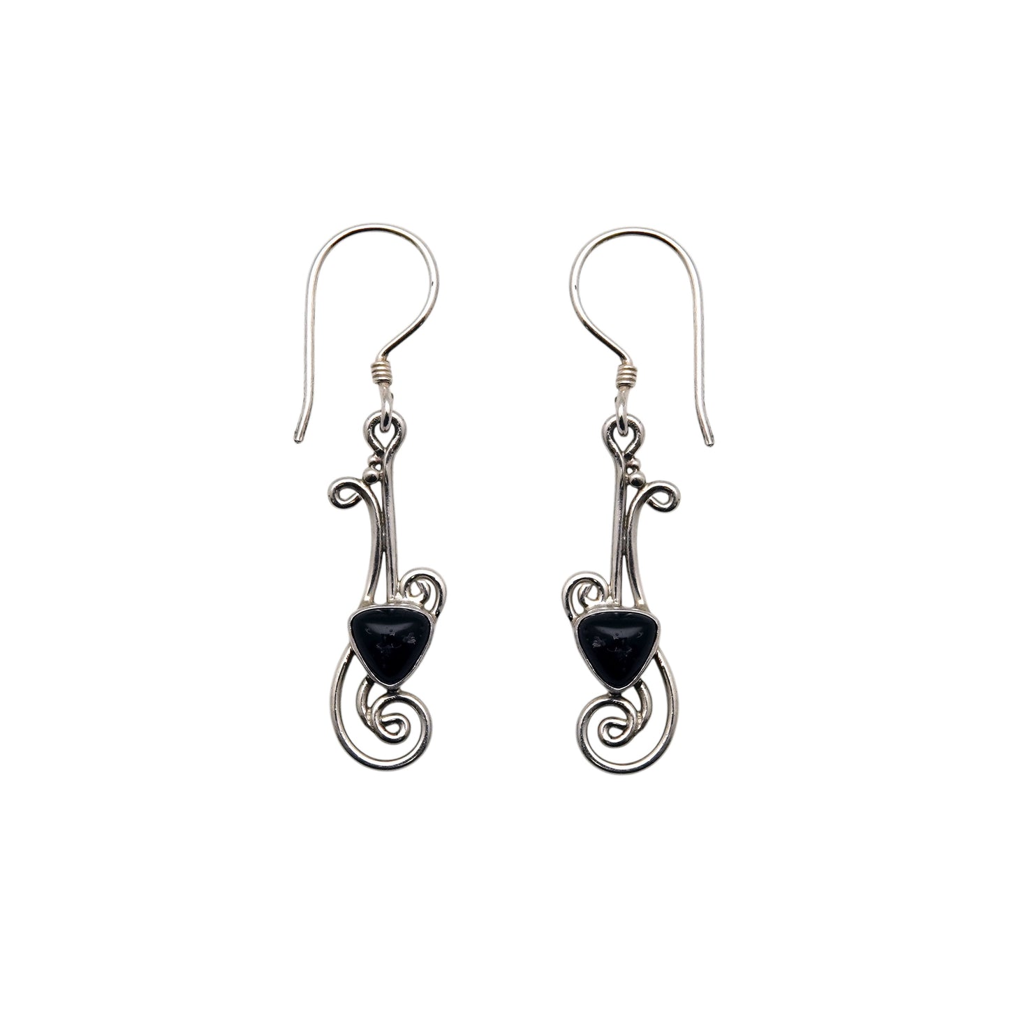 (358AON) Silver Gemstone Earring