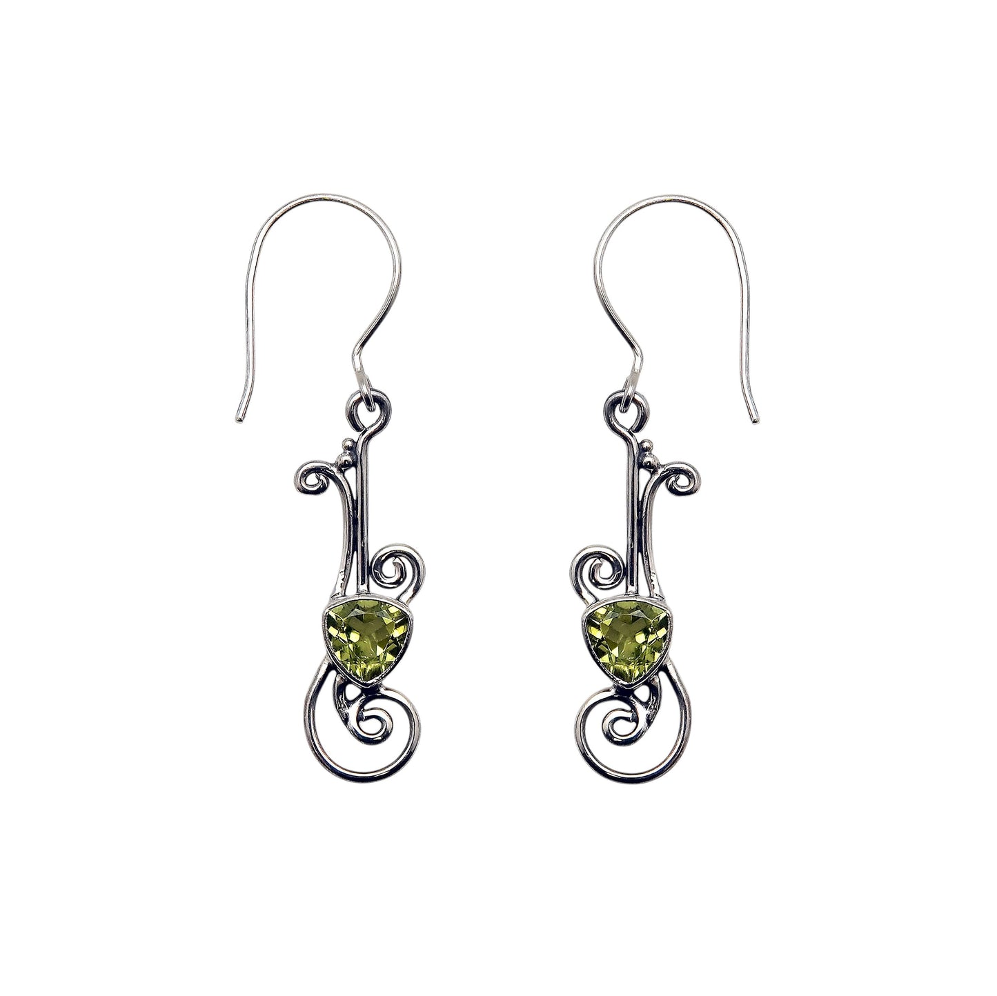 (358APE) Silver Gemstone Earring