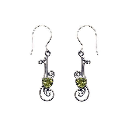 (358APE) Silver Gemstone Earring