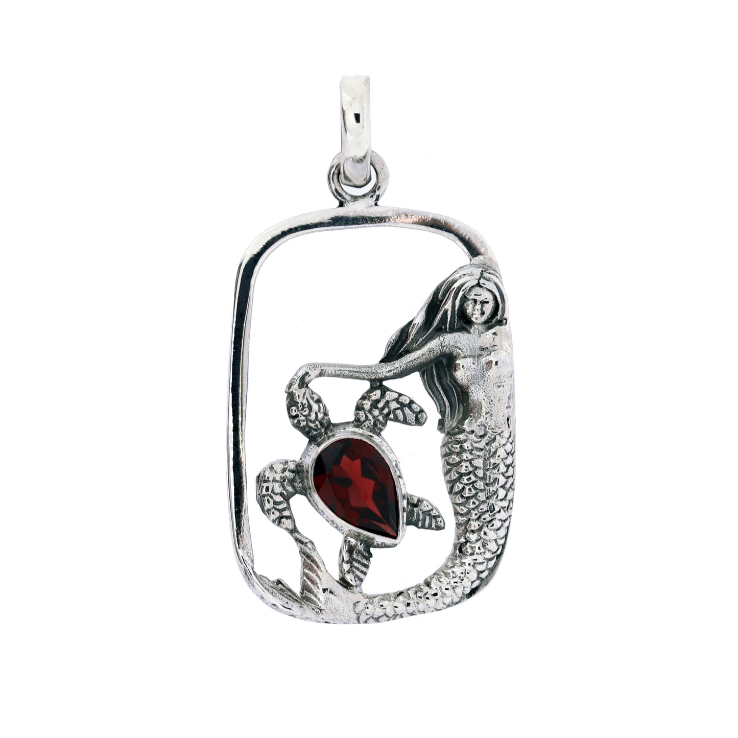 (637EGA) Garnet Oval Pendant