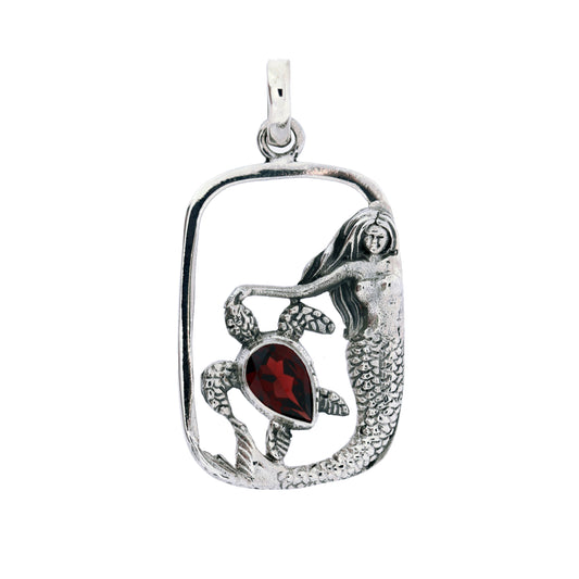 (637EGA) Garnet Oval Pendant