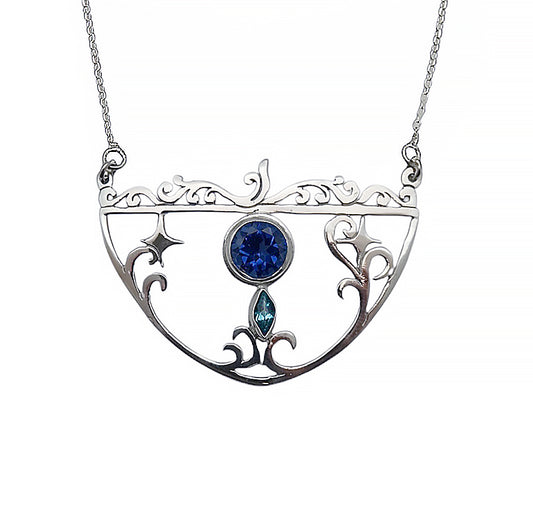 (658EBQBT) Silver Gemstone Pendant