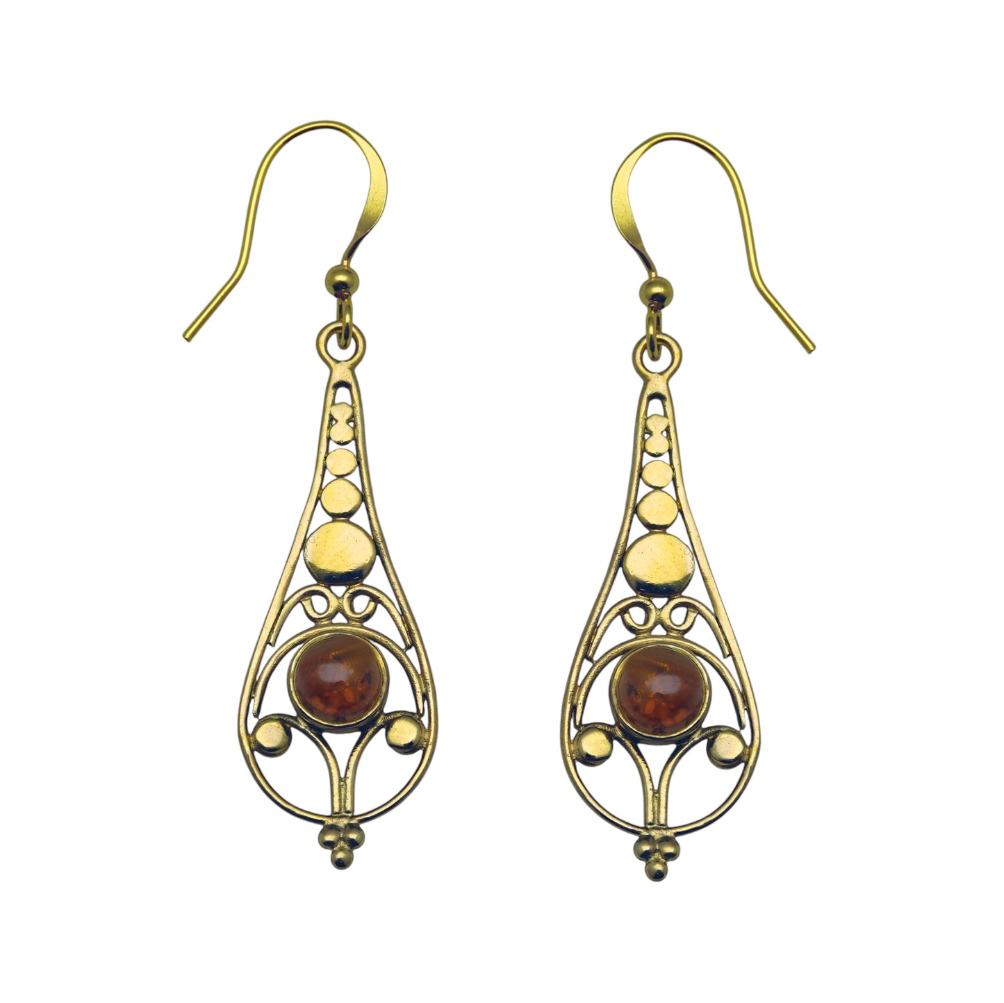 (BR284YAB) Dangle/Drop Earring in Gold Tone