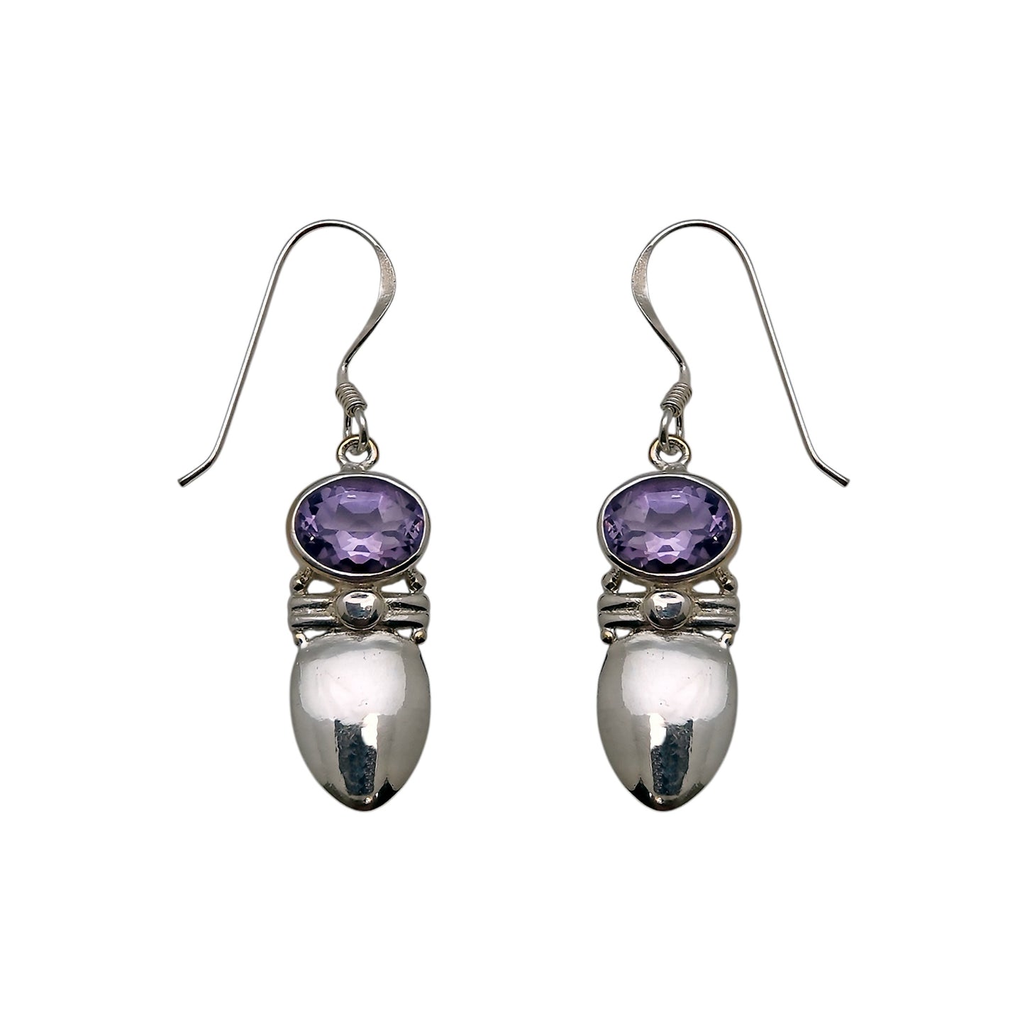 (SP105AM) Amethyst Lantern Earrings