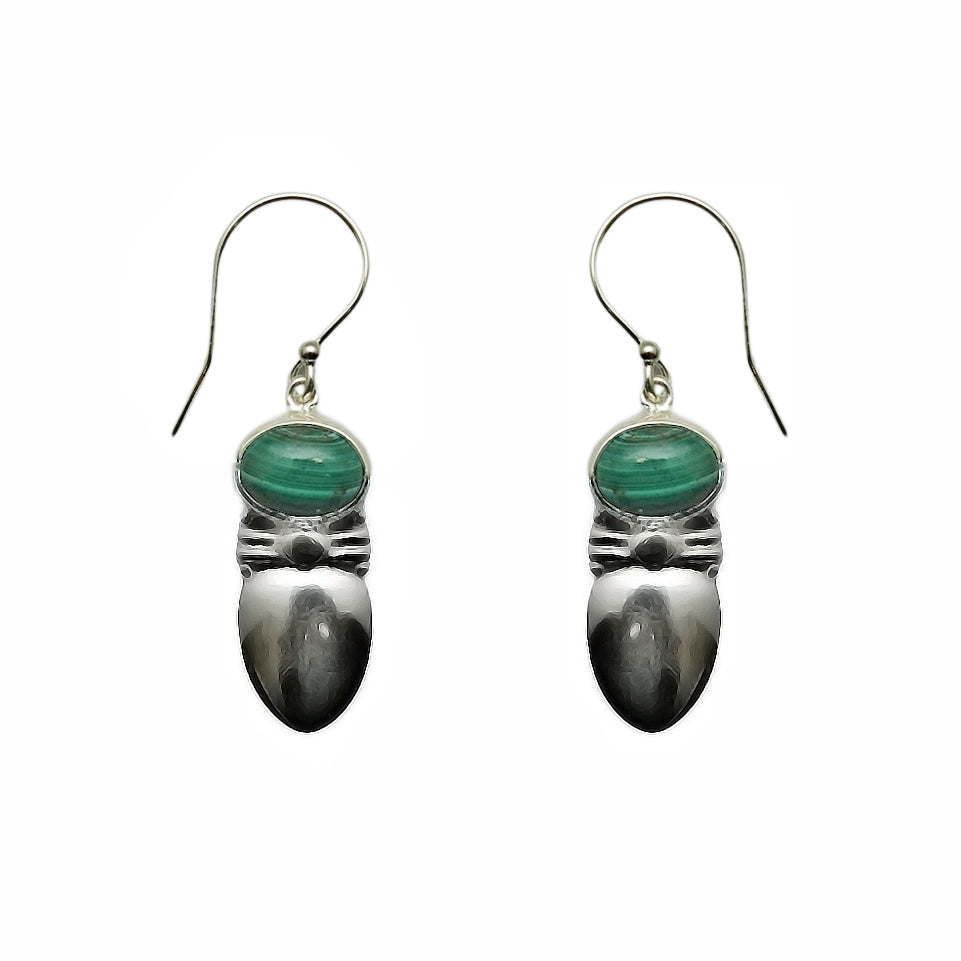 (SP105MA) Malachite Lantern Earrings