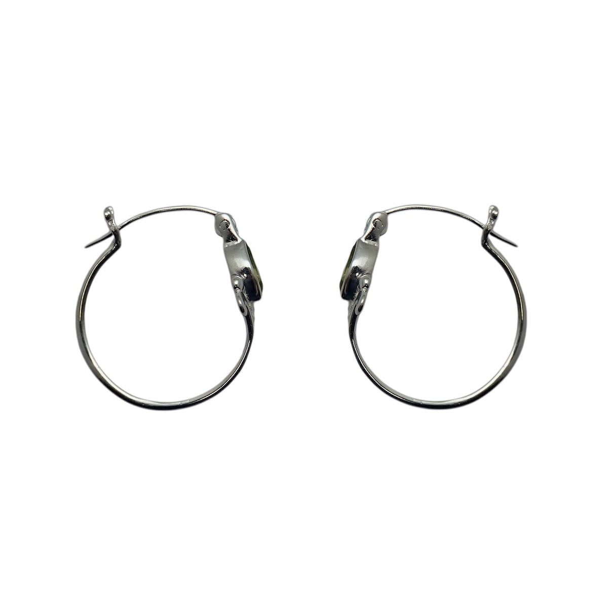 (SP109GA) Garnet Petite Crown Hoops