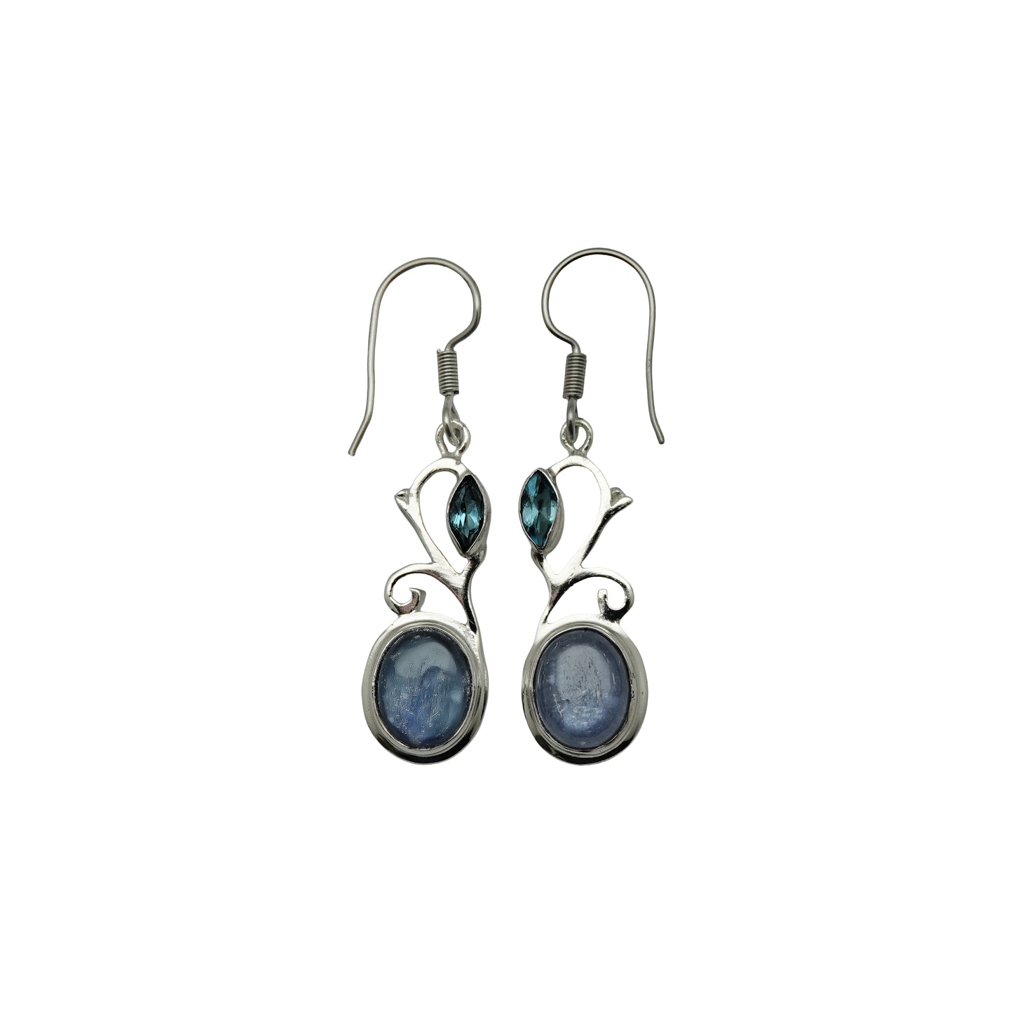 (SP233QBTKY) Blue Topaz & Kyanite Earrings