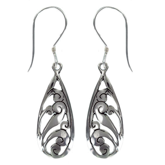 (258W) Silver Drop Earring