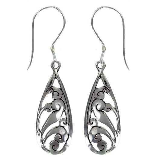 (258W) Silver Drop Earring