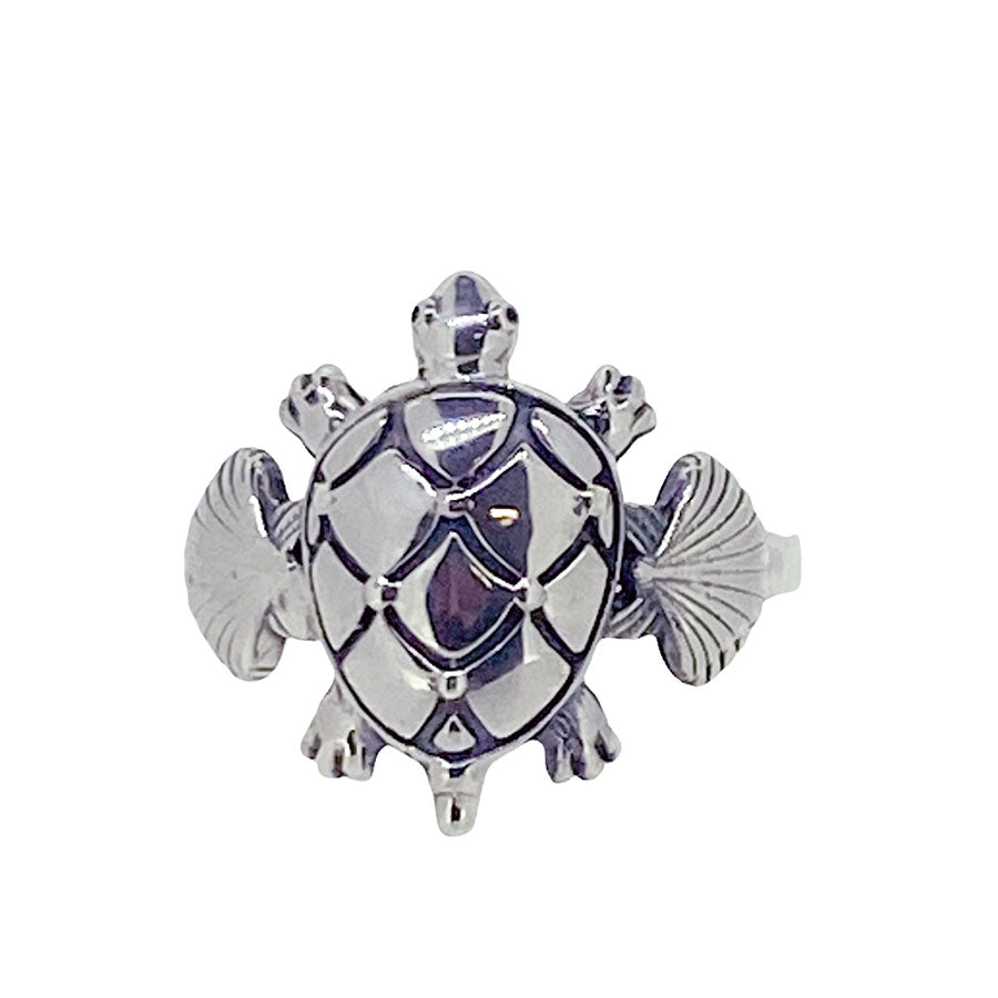 (789C) Sterling Silver Turtle/Shell Ring