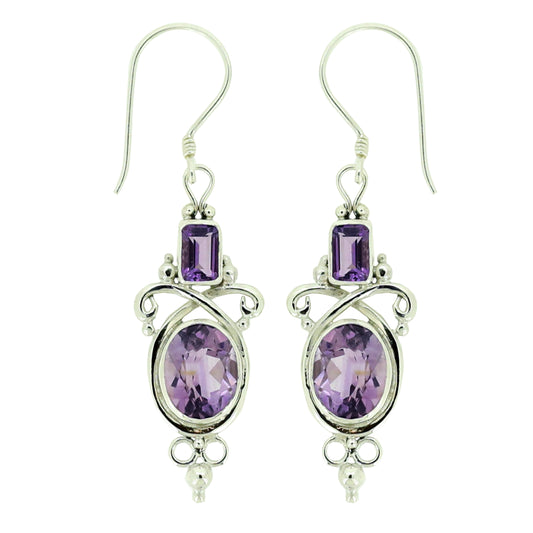 (212GAM) Amethyst Earrings