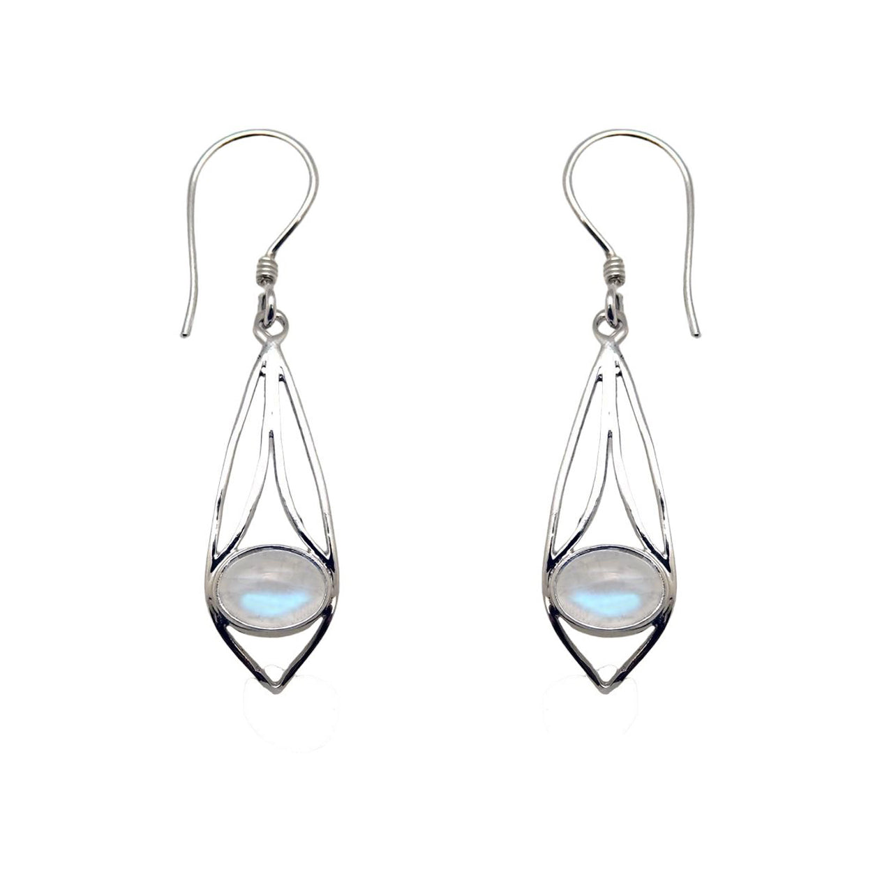 (218VBMS) Blue Moonstone Earrings