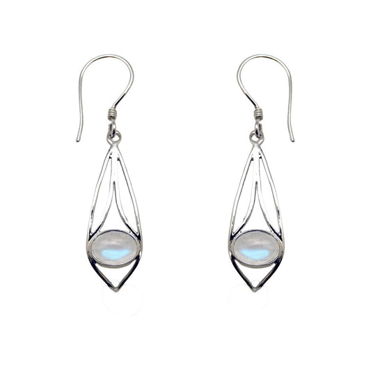 (218VBMS) Blue Moonstone Earrings