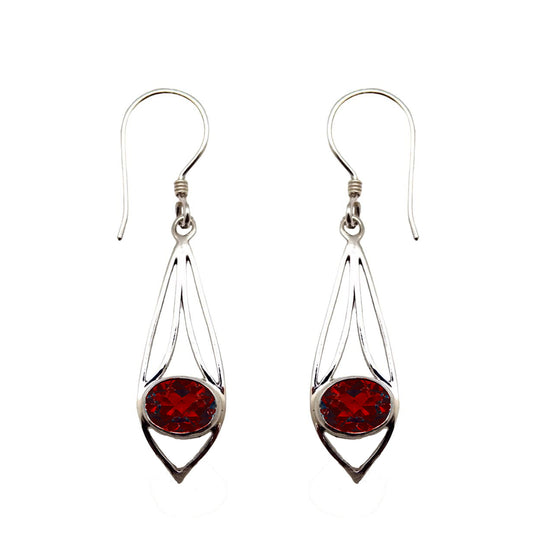 (218VGA) Garnet Earring