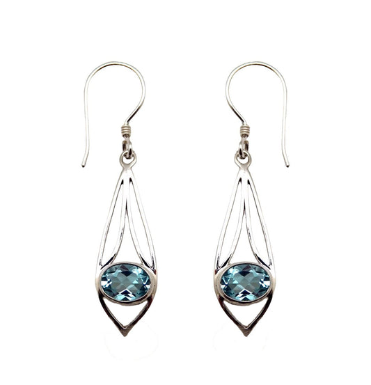 (218VBT) Sky Blue Topaz Earrings