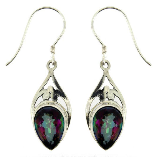 (242WMT) Mystic Topaz Silver Dop Earring