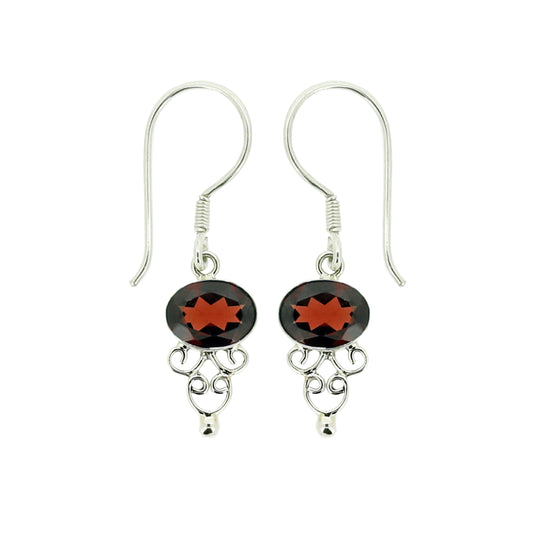 (248TGA) Garnet Earrings