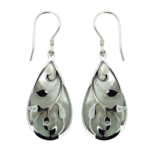 (249YMOP) Mother Of Pearl Sterling Silver Earrings