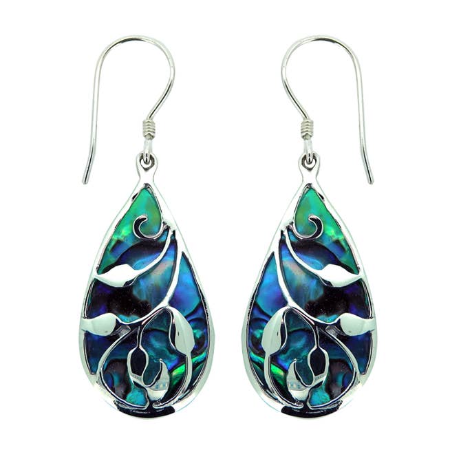 (249YPAUA) Paua Shell Sterling Silver Earrings