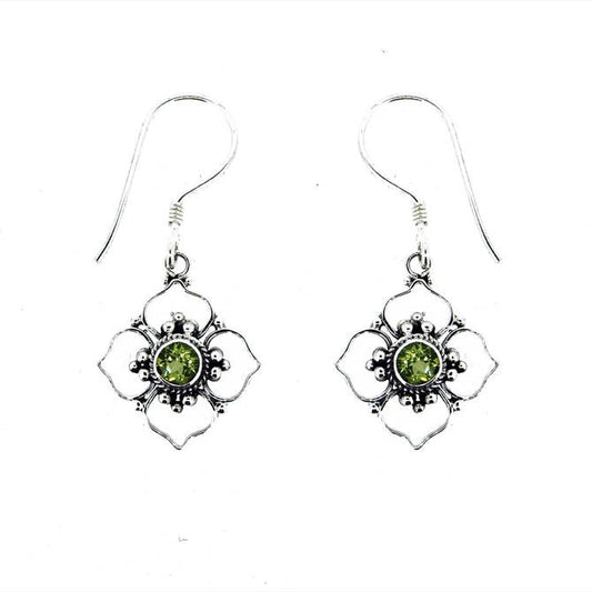 (250RPE) Sterling Silver Peridot Earrings