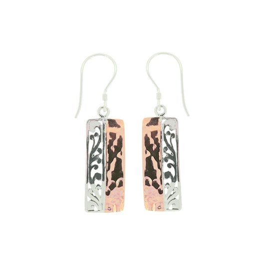 (262YCOP) Hammered Copper Earrings