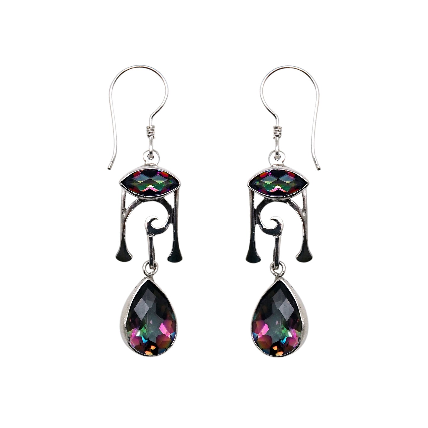 (305CMT) Silver Gemstone Earring