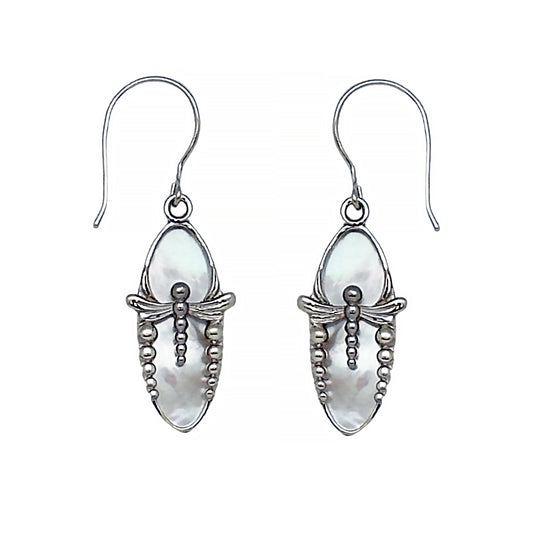 (314BMOP) Mother of pearl Dragonfly earring