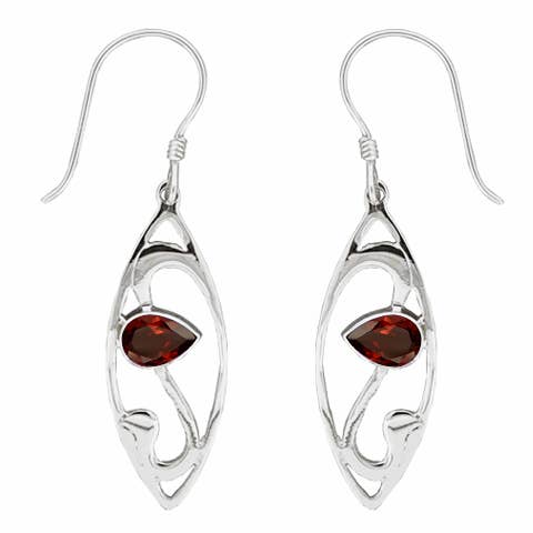 (318GA) Garnet Earrings