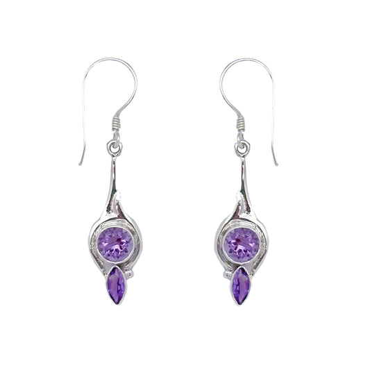 (319BAM) Amethyst earring