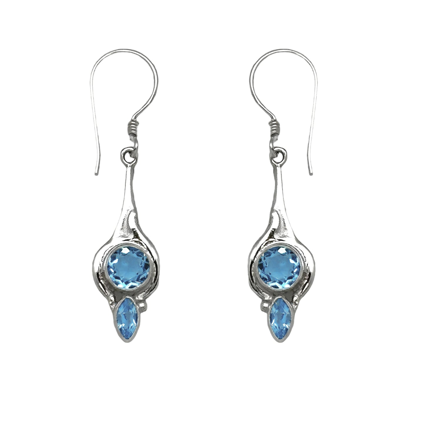 (319BBT) Swiss blue topaz earring