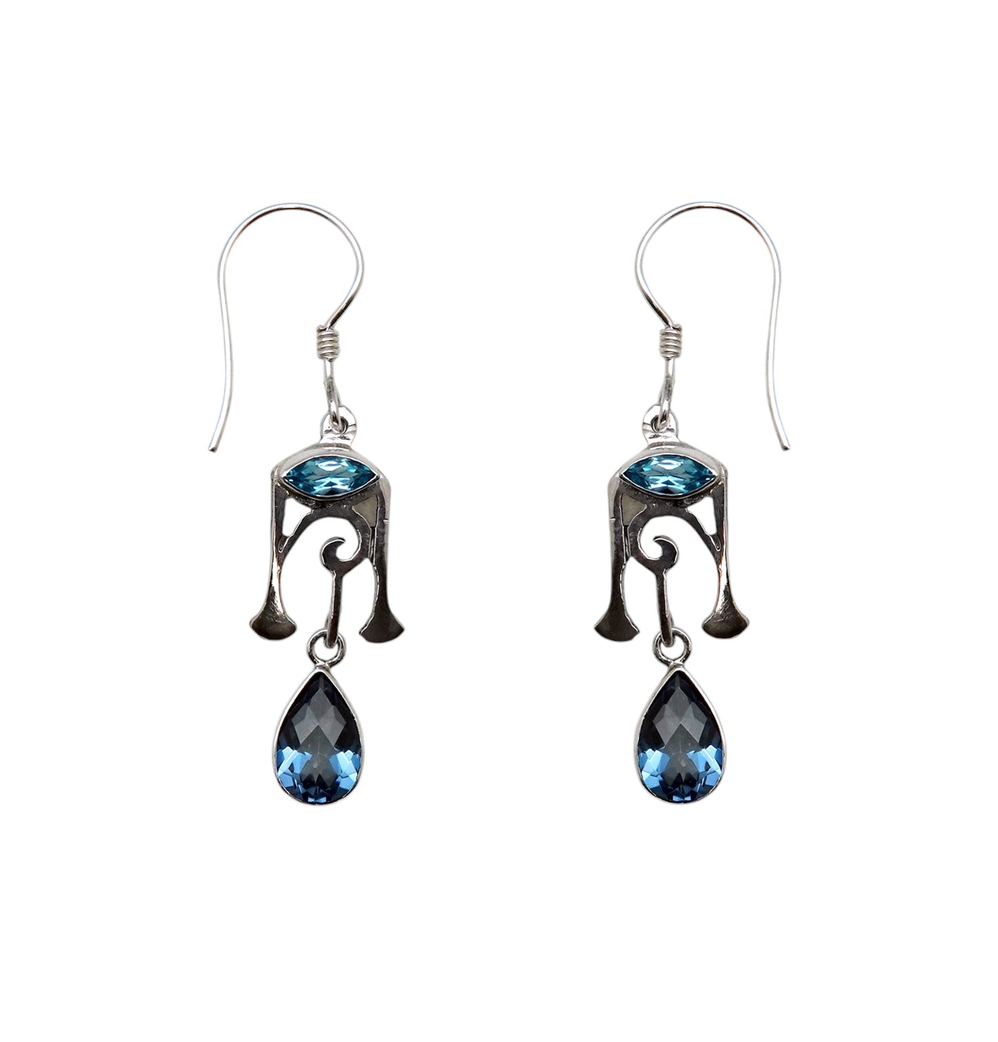 (321CBTBQ) Silver Multistone Earring