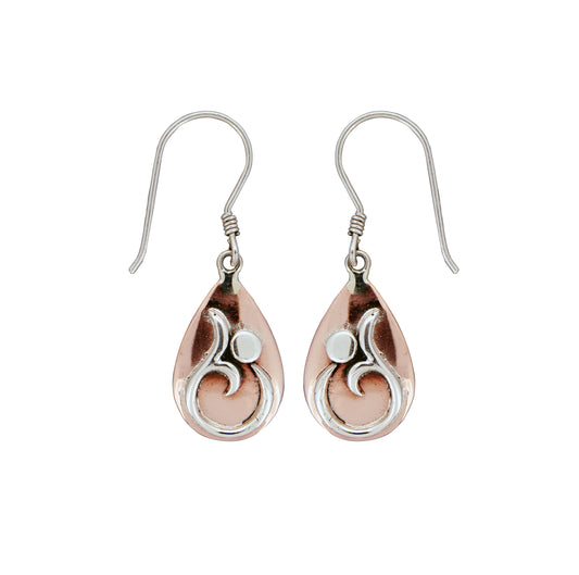 (329) Copper & Silver Earrings