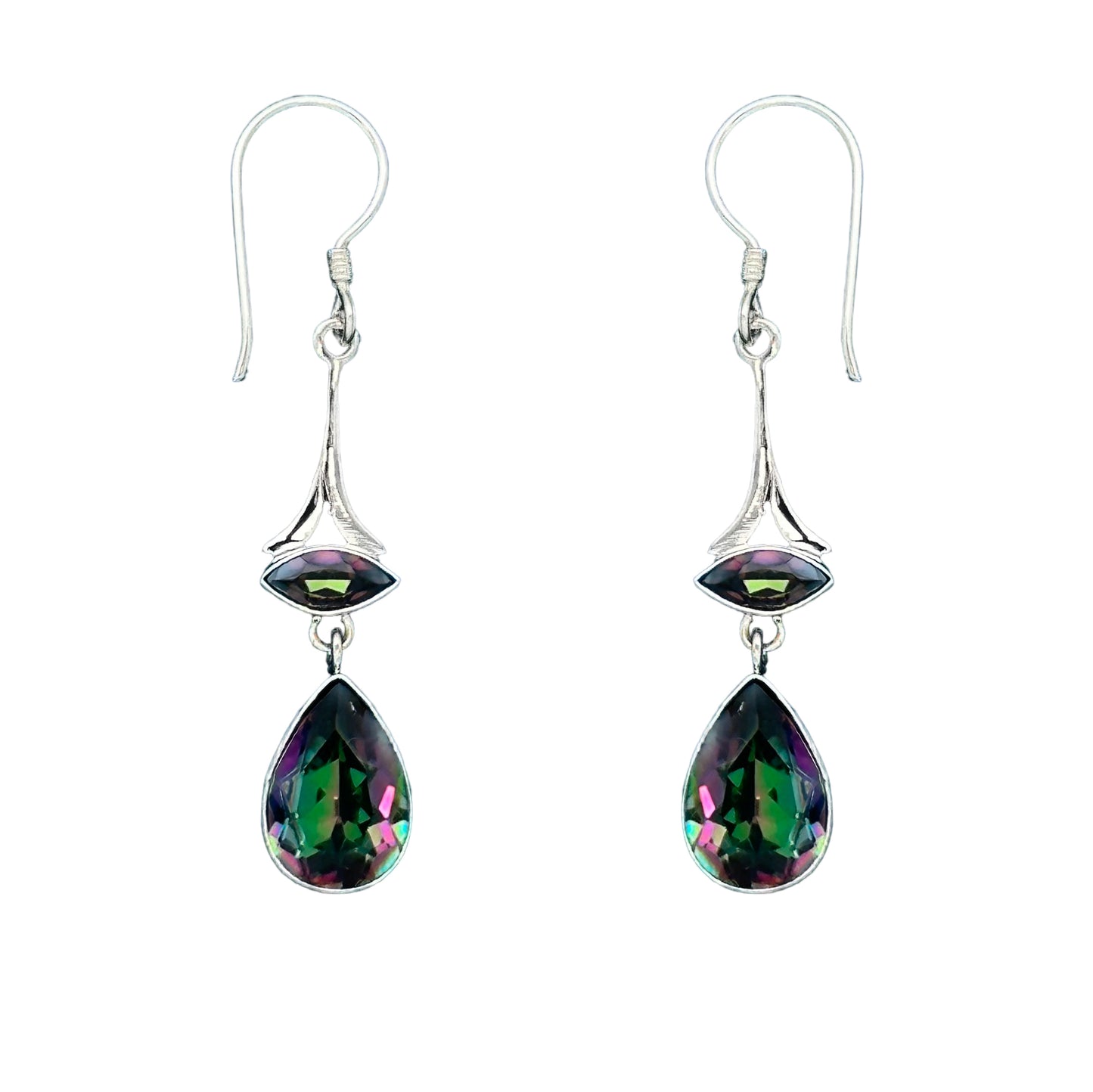 (340BMT) Mystic Topaz Tear Drop Earring