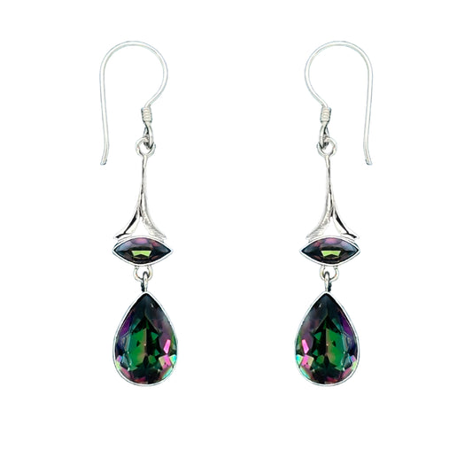 (340BMT) Mystic Topaz Tear Drop Earring