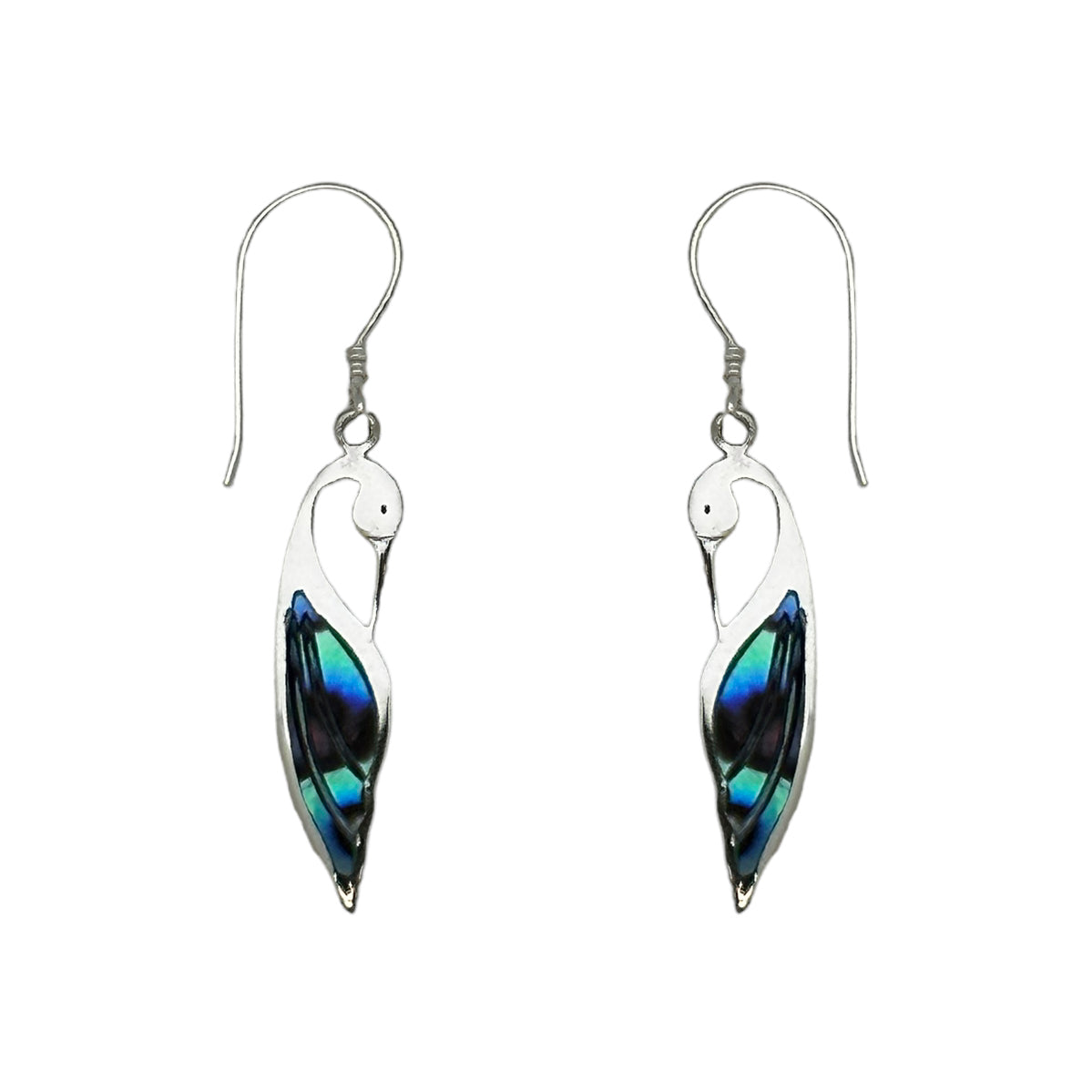 (342BPAUA) Silver and shell earring