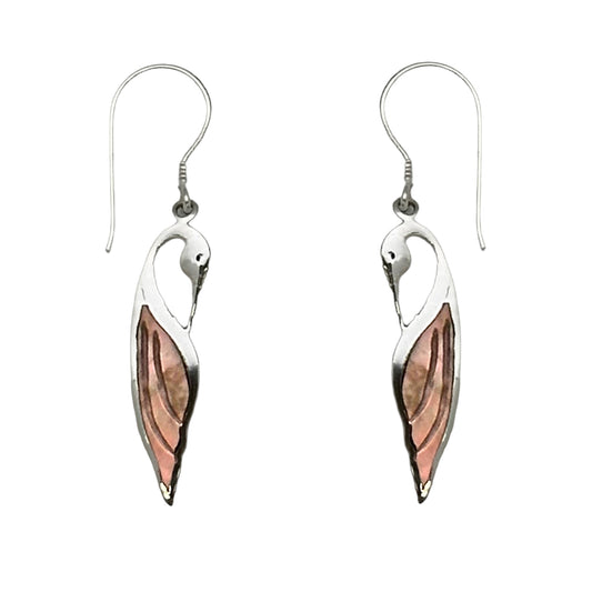 (342BTAN) Silver and shell earring