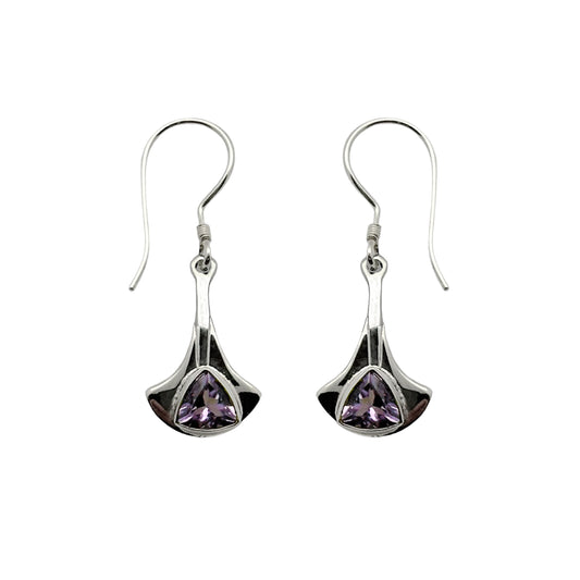 (345BAM) Amethyst Silver Earring (345BAM)