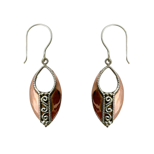 (350BCOP) Silver and copper earring