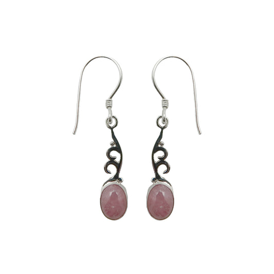 (366BRH) Rhodochrosite drop earring