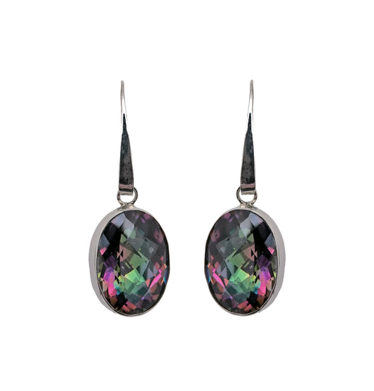 (372BLGMT) Large Mystic Topaz dangle Earrings