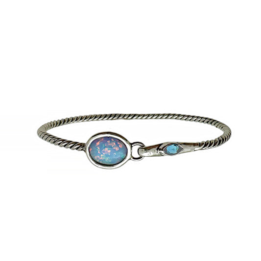 (523EOPSBBT) Bangle Bracelet With Stones