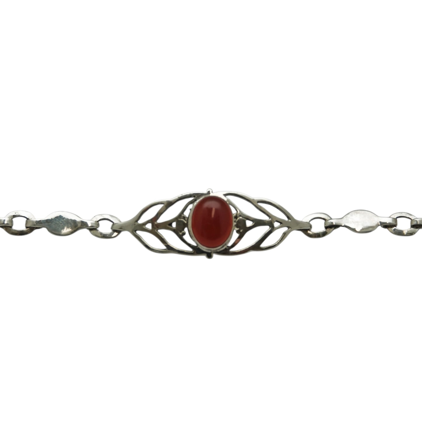 (534ECA) Carnelian Link Bracelet
