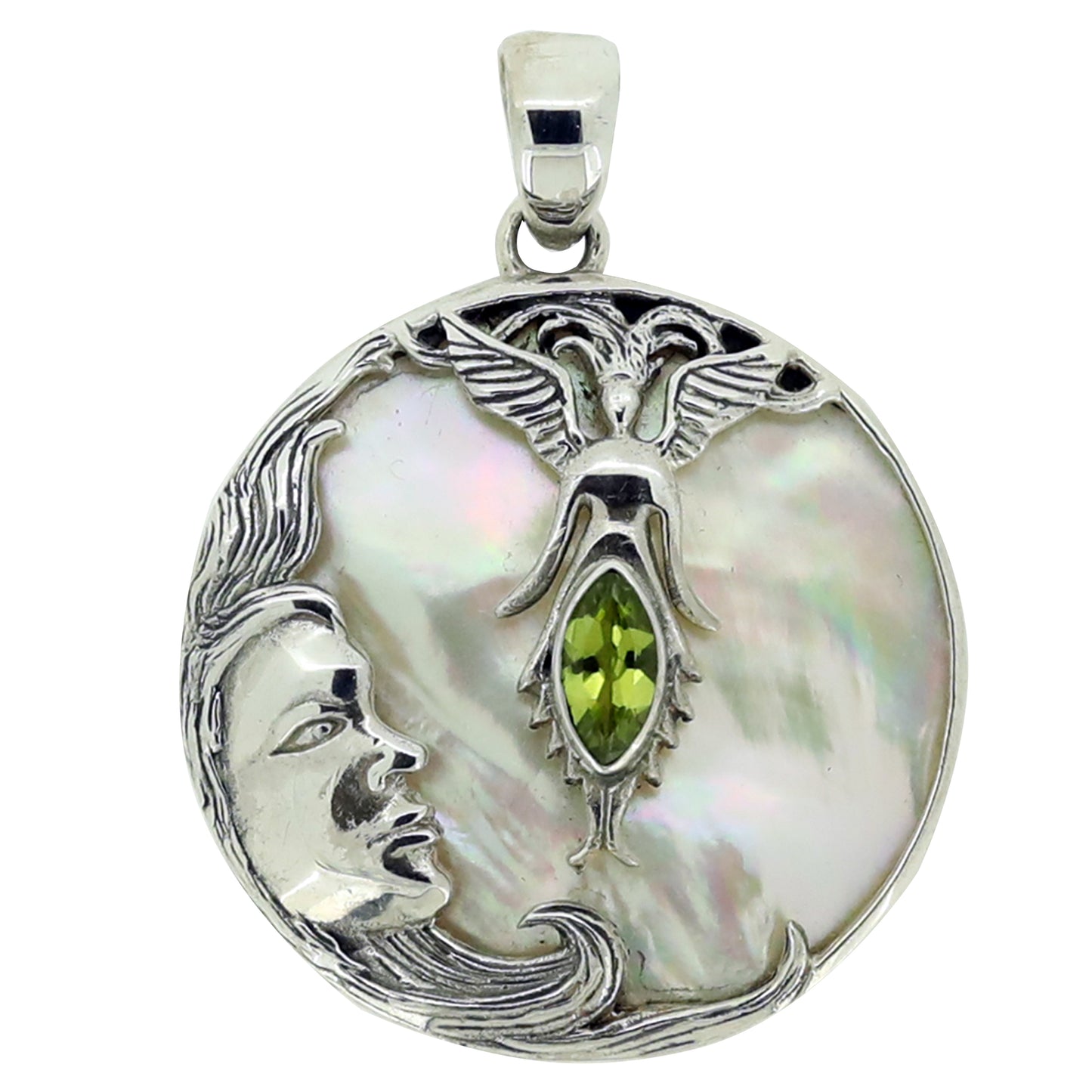 (639EPEMOP) Peridot Mother Of Pearl Pendant