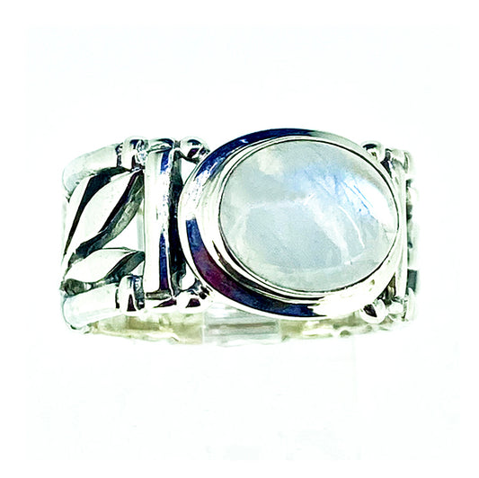 (724CBMS) Bamboo Blue Moonstone Ring